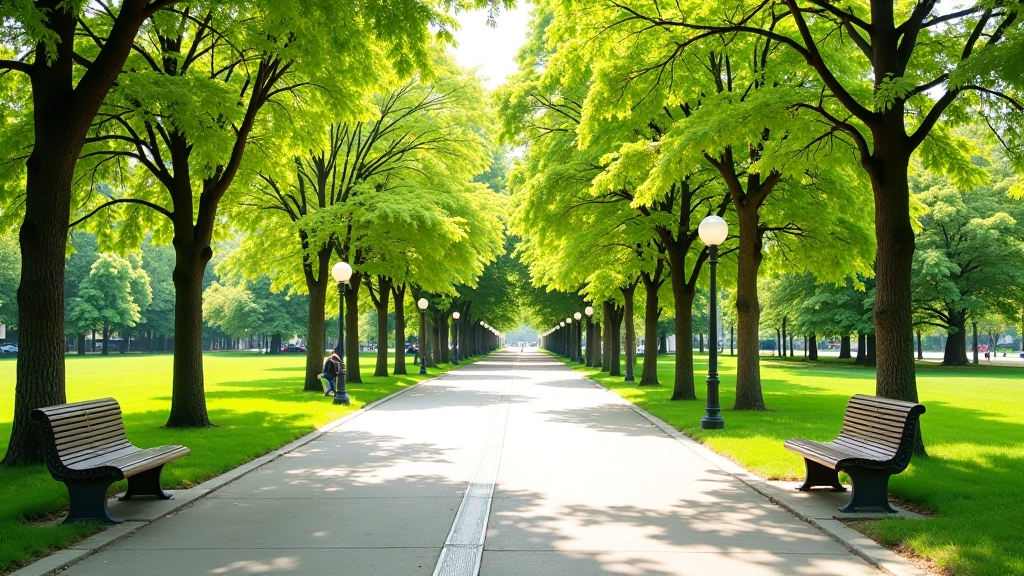Esplanādes parks ar sēdvietām